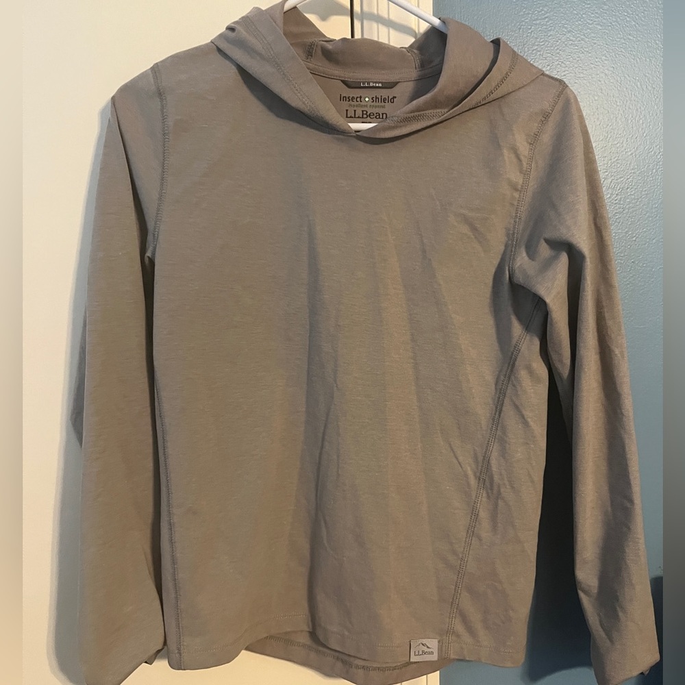 LL Bean insect shield hoodie kids size medium 10-12